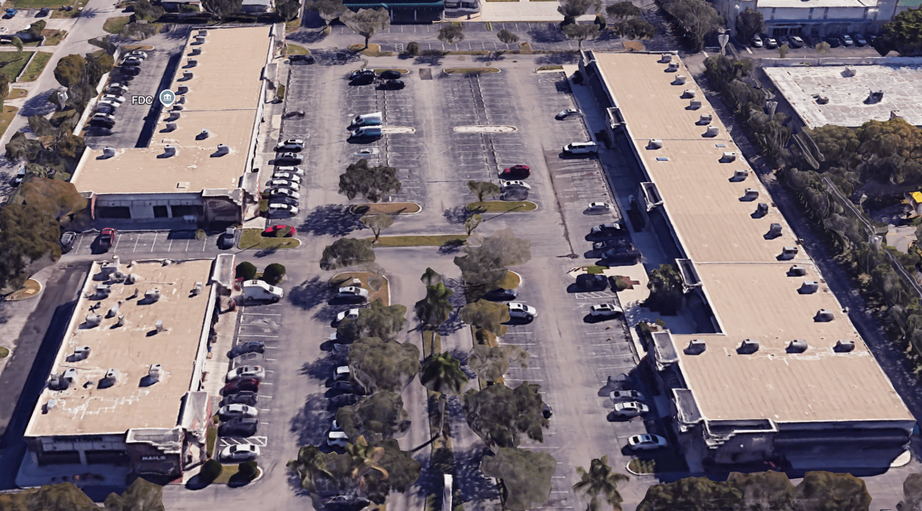 Retail Shopping Center before restoration